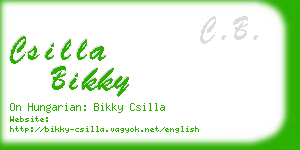 csilla bikky business card